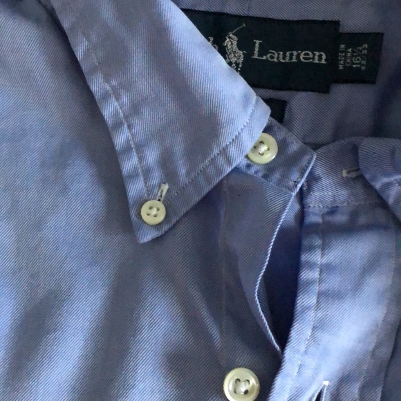 Ralph Lauren Custom Fit Blue Long Sleeve Button Down Shirt - Picture 7 of 7
